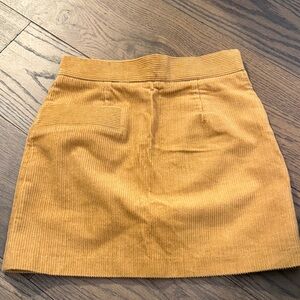 Sandro Mustard Corduroy Mini Skirt